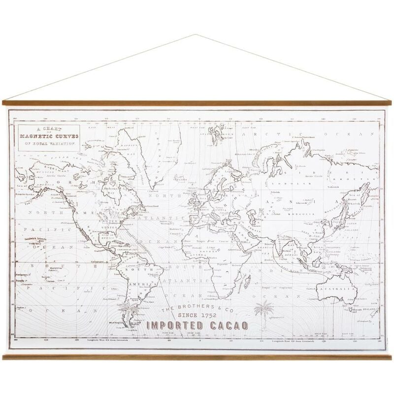 Toile Carte 110x73cm Atmosphera créateur d'intérieur