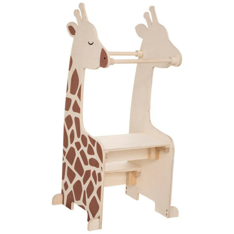 Tour d'observation girafe en bois et pin - Beige et Marron - l 40 x p 40 x h 100 cm - Livraison gratuite