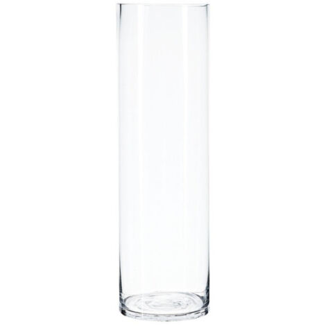 Atmosphera – Vase cylindrique 50cm en verre transparent – D. 15cm – Élégant pour décoration intérieure – Accessoire moderne