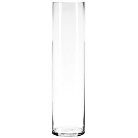 Atmosphera – Vase cylindrique en verre 60cm – Transparent – Diamètre 15cm – Élégant accessoire de décoration moderne