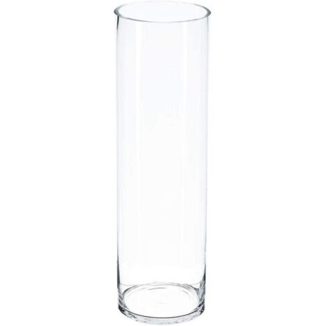 Atmosphera – Vase cylindrique en verre transparent H50cm – Diamètre 15cm – Poids 1,48kg – Pour arrangements floraux décoratifs
