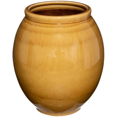 Atmosphera Vase décoratif Jaune ocre 39 cm