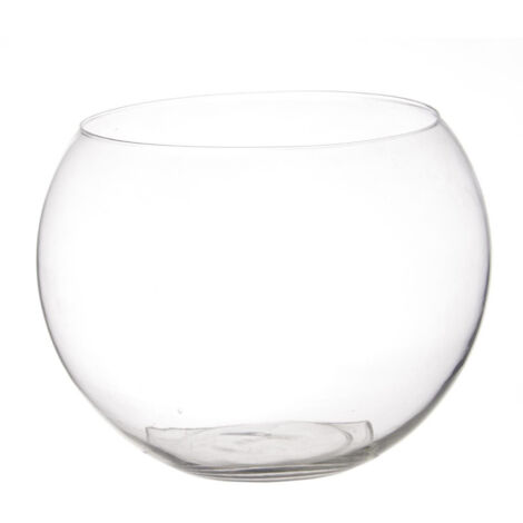 Atmosphera – Vase en verre boule 25cm transparent – Élégant pour décoration intérieure – Facile à nettoyer – Idéal pour mettre en valeur vos fleurs