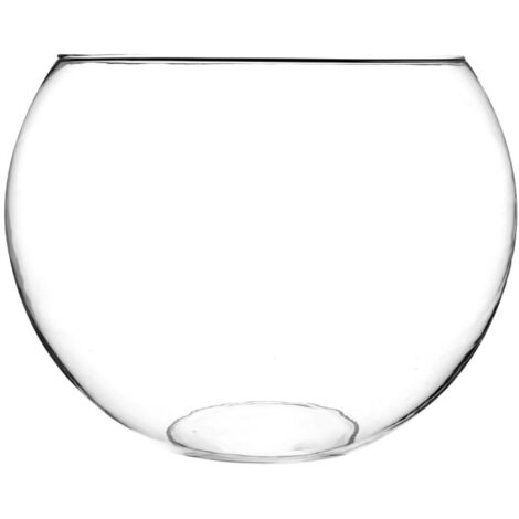 Atmosphera – Vase en verre boule 30cm – Transparent – Design moderne pour intérieur – Idéal pour fleurs coupées ou décoration