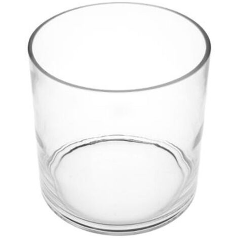 Atmosphera – Vase en verre cylindrique 18 cm transparent – Design élégant pour décoration intérieure – Entretien facile – Poids 1,2 kg
