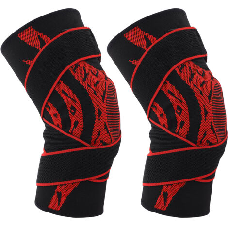 Atmungsaktive, elastische Kniebandage (2-teilig) – Sport-Knieschoner für Damen und Herren, Basketball, Laufen