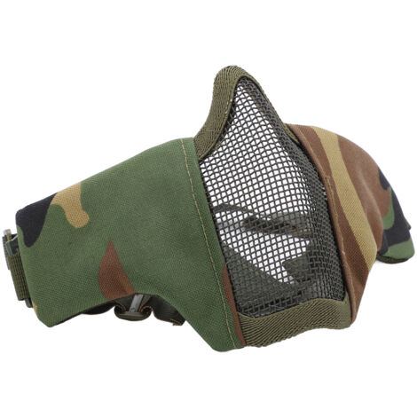Atmungsaktive Militärmaske aus Stahlgewebe für Jagd, Schießsport, CS-Spiele und Dschungelaktivitäten