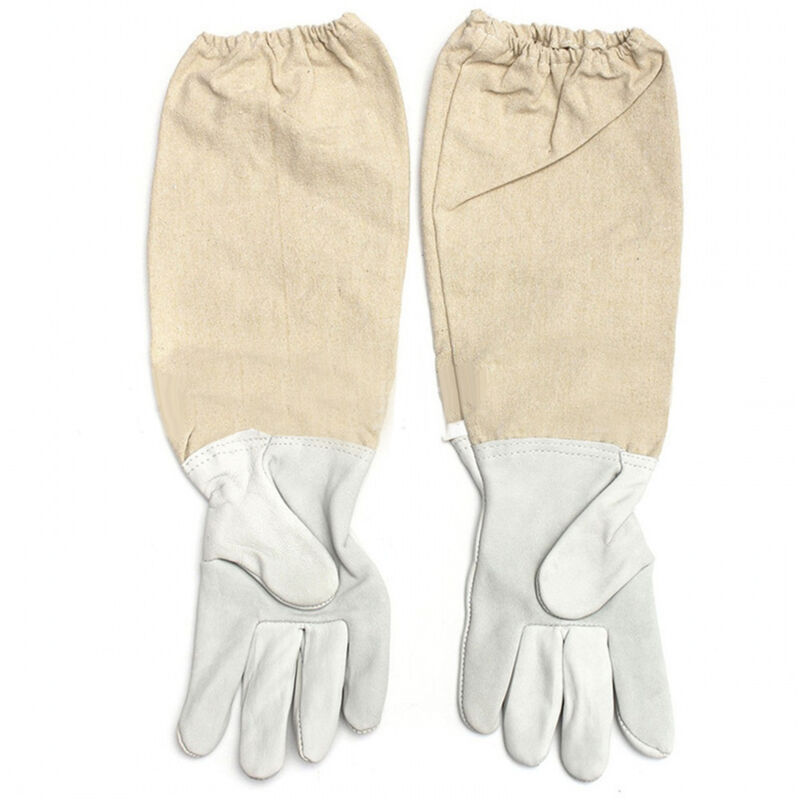 Image of Atmungsaktive und bequeme Imkerhandschuhe aus Ziegenleder mit elastischem Bündchen, XXL Imkerbedarf