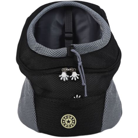 Atmungsaktiver, komfortabler und geräumiger Hunderucksack, umweltfreundliches und stilvolles Design, Schwarz