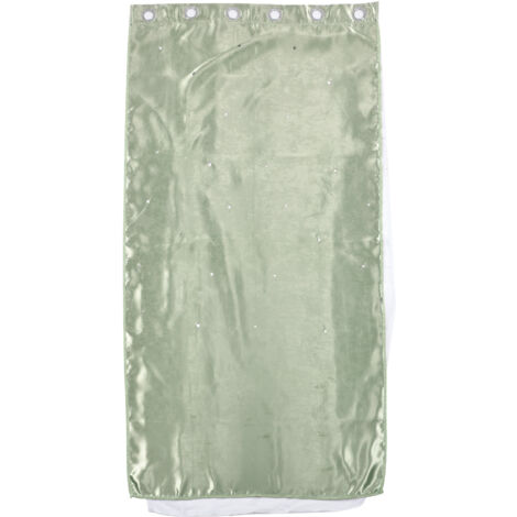 Atmungsaktiver, UV-beständiger Vorhang aus Naturpolyester für Schlafzimmer, Wohnzimmer oder Klassenzimmer, Farbe: Grün