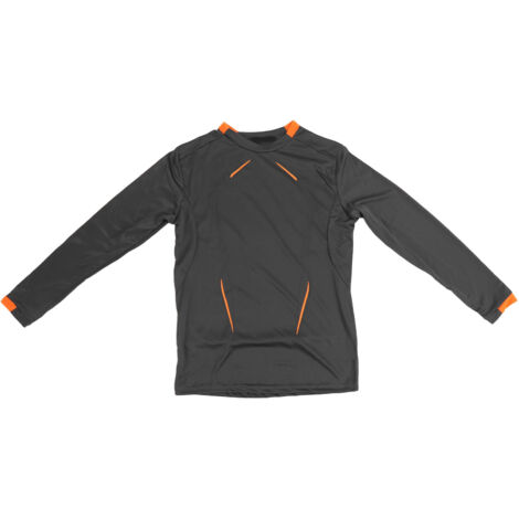 Atmungsaktives Herren-Fitness-Trainingsshirt, Langarm, Outdoor-Sport-Print, Dunkelgrau, Größe M