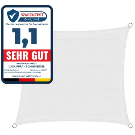 Atmungsaktives Sonnensegel Weiß 5 x 5 m