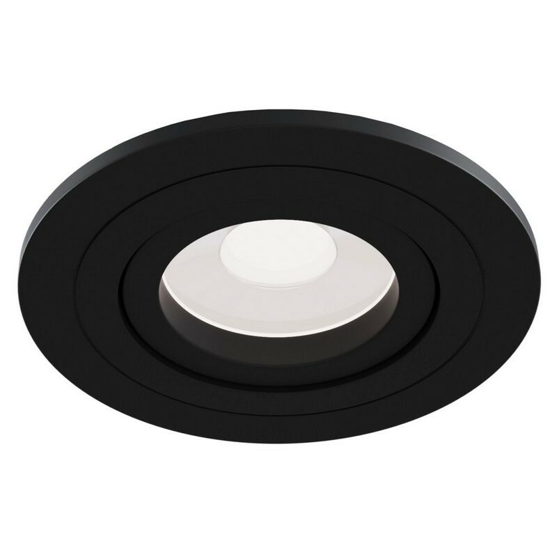 Atom Downlight encastré noir, 1 lumière, GU10