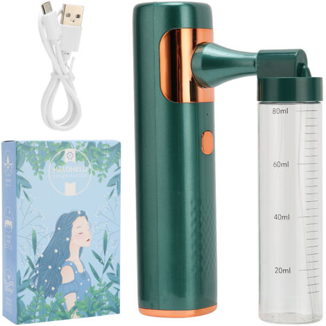 Atomiseur Électrique Portable Rechargeable pour Maison Bureau École - Noir Vert