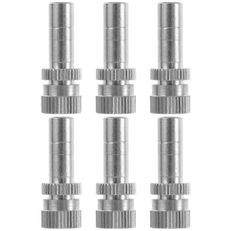 Atomizing Spray Mister Nozzle Head 6Pcs Brass Cooling Function Durable Accessory For Gardening And Agricultural Irrigation