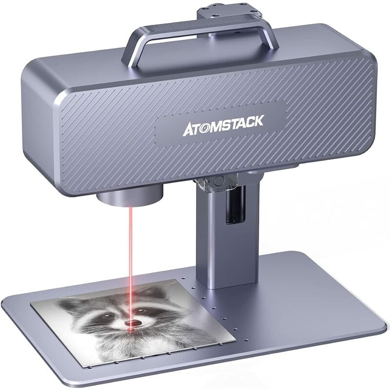 Image of Atomstack - M4 Incisore laser a fibra, 1064nm Luce rossa fredda Alta precisione Desktop e portatile 2 in 1 Macchina per marcatura laser a fibra per
