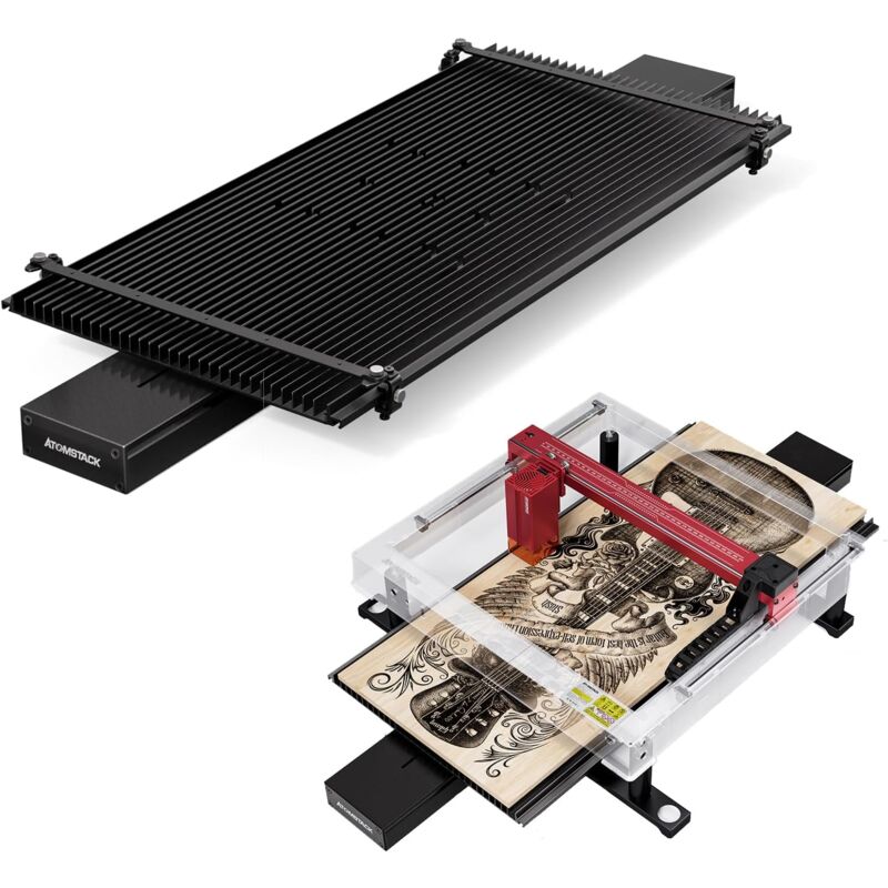 ATOMSTACK R5 Convoyeur Automatique avec Alimentateur, Kit d'Extension Mobile pour Graveur Laser séries A6/A12/A24, Zone de Travail de 800 x 400 x 40