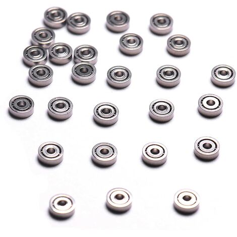 Atoplee 100pcs miniatura 681ZZ 1x3x1mm metallo scudo cuscinetti a sfera ruota rullo giocattolo modello