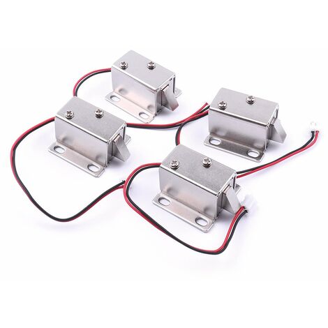 ATOPLEE 4 mini serrature elettromagnetiche a solenoide DC 12 V per cassetto, armadietto, 27 x 29 x 18 mm