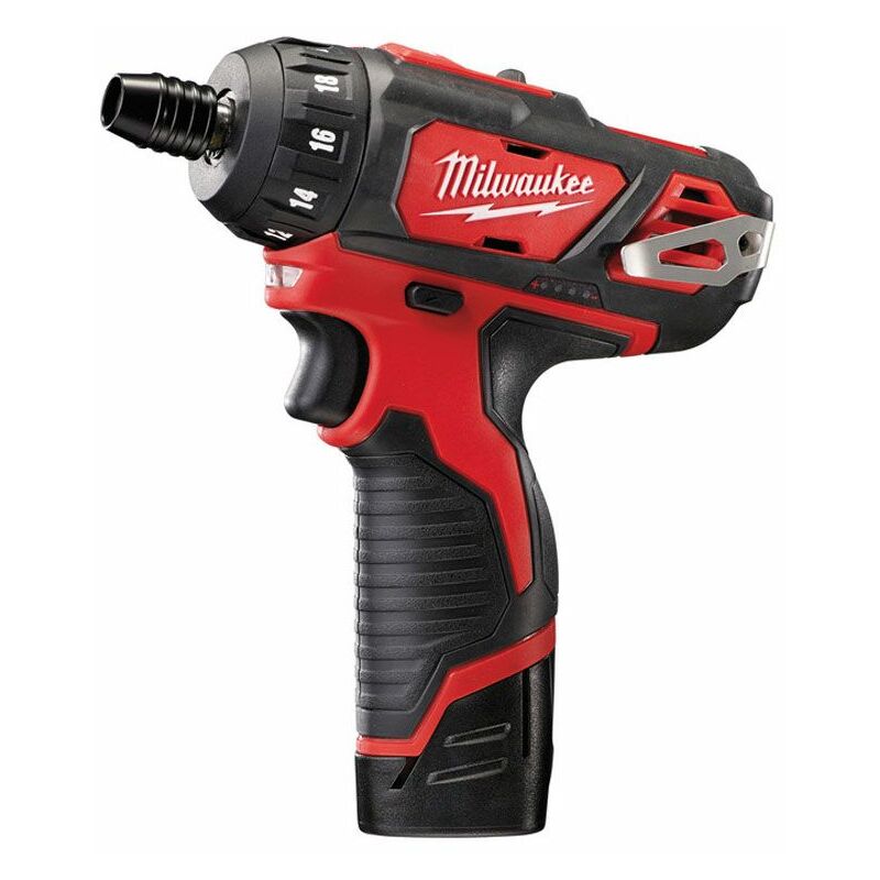 

Juego de taladro / destornillador para batería de ión de litio Milwaukee M12 BD-202C 12V (batería 2x 2.0Ah) en estuche