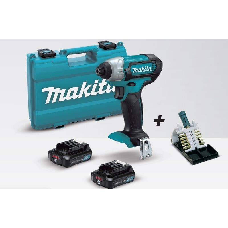 

Makita - Atornillador de impacto 12Vmax CXT 1/4' TD110DSAE PRK00445 + puntas + llavero