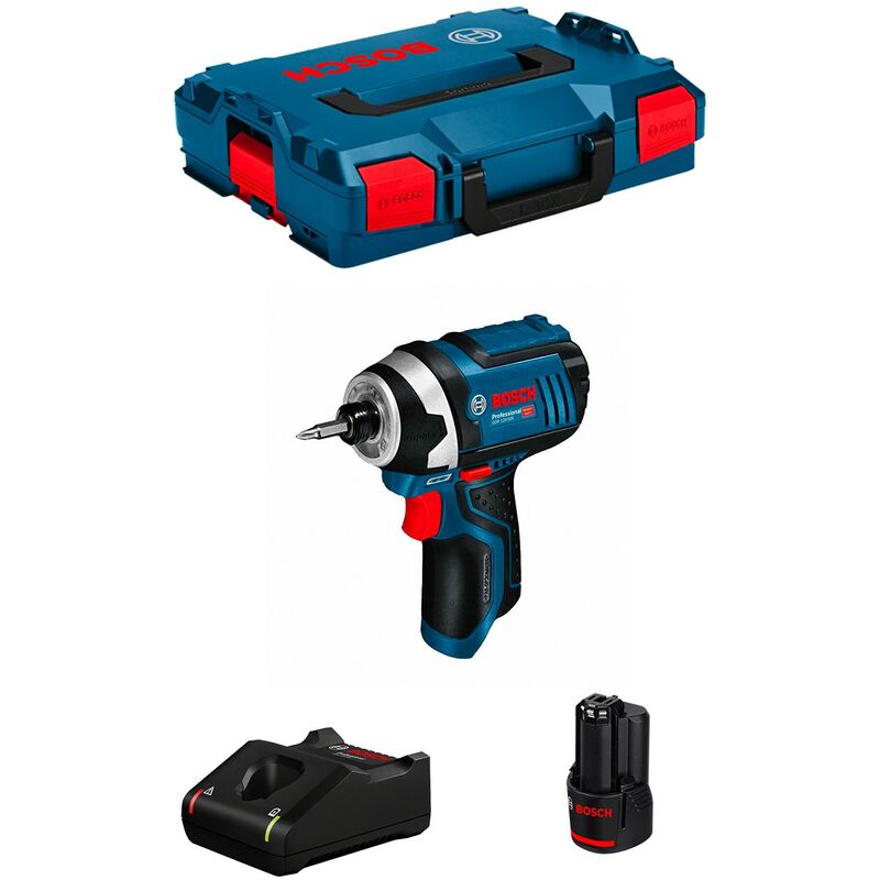 

Atornillador de Impacto BOSCH GDR 12V-105 (1 x 3,0 Ah + GAL12V-40 + L-Boxx 102)