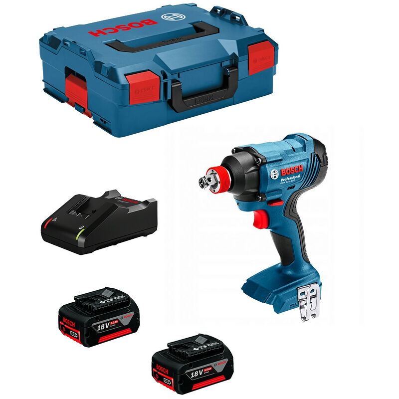 

Atornillador de Impacto BOSCH GDX 18V-180 (2 x 5,0 Ah + GAL18V-40 + L-Boxx 136)