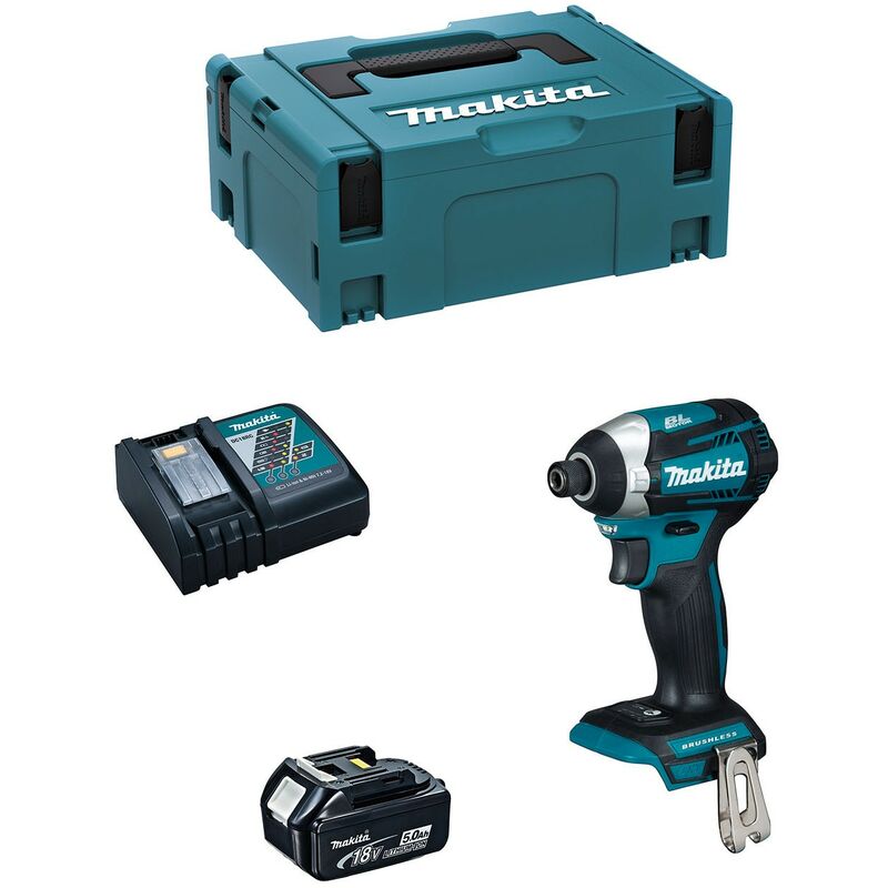 

Atornillador de Impacto MAKITA DTD154RTJ1 (1 x 5,0 Ah + DC18RC + MAKPAC 2)