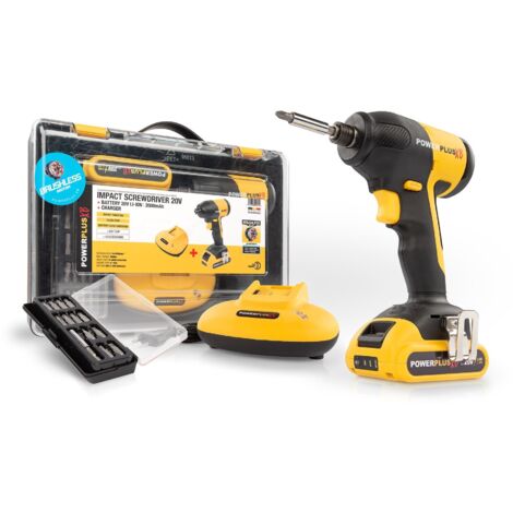 Atornillador de impacto sin Escobillas 20V 160Nm - Incl. Batería 20V 2.0Ah y Cargador - 13 acc.
