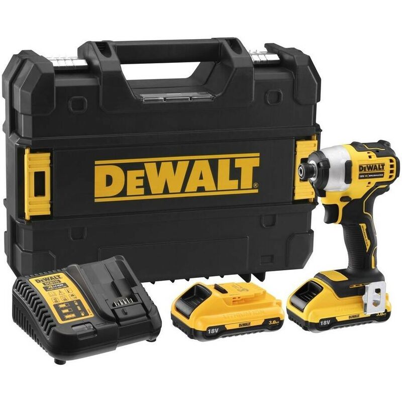 

DEWALT DCF809L2T-QW - Atornillador Impacto sin escobillas XR 18V 1/4'' 190Nm con 2 baterías Li-Ion 3.0Ah