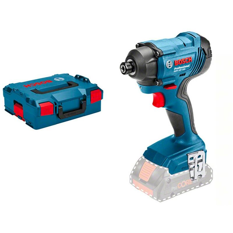 

Bosch 06019G5104 Atornillador de impacto a batería GDR 18V-160 0-2800rpm 0-3600ipm 1/4' + L-Boxx sin batería ni cargador