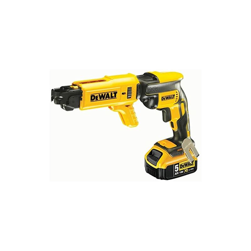 

Dewalt DCF620P2K-QW DCF620P2K-QW-Atornillador Panel Yeso sin escobillas XR 18V con 2 baterías Li-Ion 5Ah + Cargador rápido de Tornillos y maletín