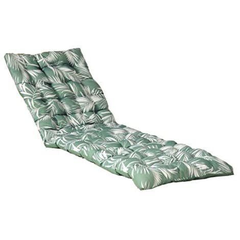 Atout Ciel Cuscino trapuntato bicolore per bagno di sole, lettino in tessuto idrorepellente 190 x 60 cm, 4 varianti