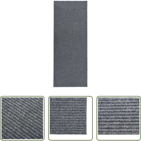 Atrapa suciedad -  Alfombra de pasillo atrapa suciedad 100x300 cm gris