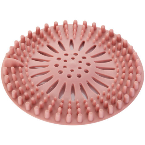 Atrapacas para lavabos y duchas – Atrapacas antideslizantes de TPR, rosa, 13,5 cm – 1 unidad