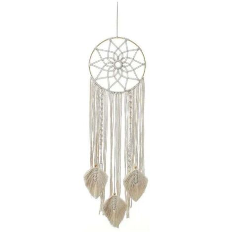 Atrapasueños de macramé KZQ para dormitorio de adultos - Gran colgante de pared bohemio - Decoración del hogar - Regalo hecho a mano
