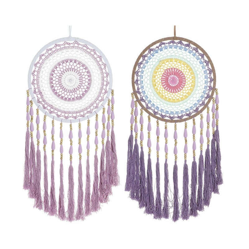 

Atrapasueños DKD Home Decor Algodón (2 pcs) (32 x 2 x 85 cm)