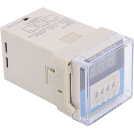 ATS48A‑20 Minuterie Numérique à Affichage LED, Module de Réglage Flexible, Alimentation DC 12V