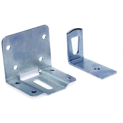 Attaccaglie regolabili per fissaggio pensili su barra 45x22 mm Squadra corta 2pz
