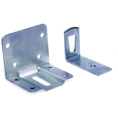 Attaccaglie regolabili per fissaggio pensili su barra 45x22 mm Squadra corta 2pz