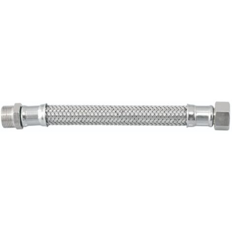 ATTACCHINO FLESSIBILE PER MONOCOMANDO 200MM - RACCORDO M1/2- F3/8 - IN ACCIAIO INOX