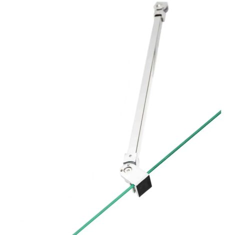 Attacco angolare a parete 45° per ancoraggio pareti fisse box doccia - 50 cm