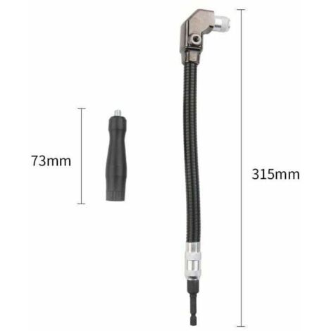 Attacco flessibile ad angolo retto da 1/4" per trapano/avvitatore per la lavorazione del legno.