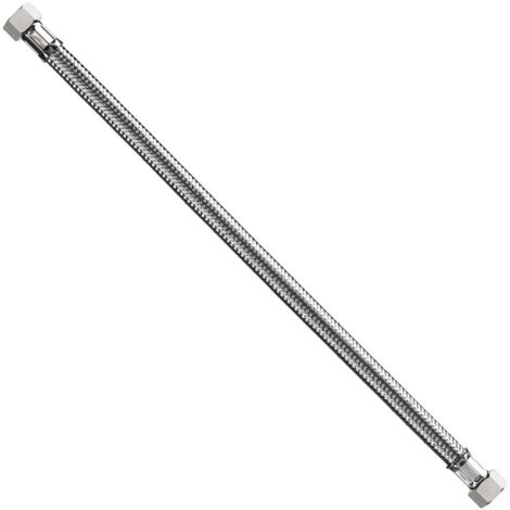 Attacco flessibile DN10 treccia acciaio inox AISI 304, femmina/femmina - Misura 1/2" x 1/2" L.30 cm 0093FF44030