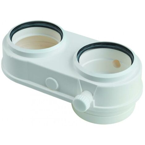 Attacco fumi sdoppiato dn 80/80 per caldaia a condensazione daikin d2c drdecop8080ba