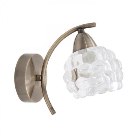 Attacco parete TULIPA GLASS finitura metallo pelle INTERLUSA