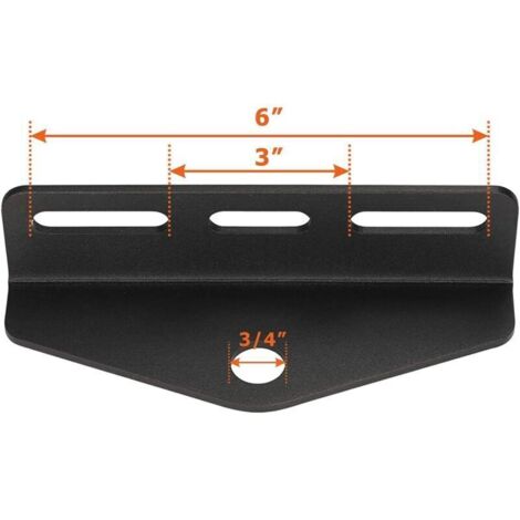 Attacco universale per tosaerba a raggio di sterzata zero, staffa di montaggio robusta, ricevitore da 7,6 a 15,2 cm, foro per perno da 1,9 cm