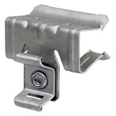 Attache à clipser pour serre-câble CBR - Épaisseur de la bride 4-10 mm - zinc lamellaire - Gris - Boite de 100 - CELO - 9410CBR