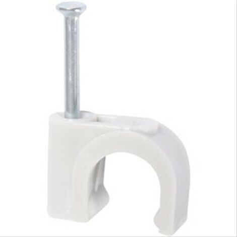 Attache à clous blanche - Ø 5 mm - Fixfor - Vendu par 100 - Legrand