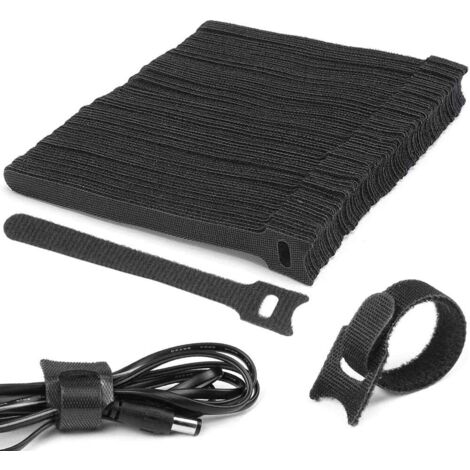Attache Cable, 150Pcs Serre Cable, Attaches Cables Set, Sangles Sangles Cable, Réutilisables Sangles à Crochet et Boucle, Organisateur Rangement Cable (150 pièces)